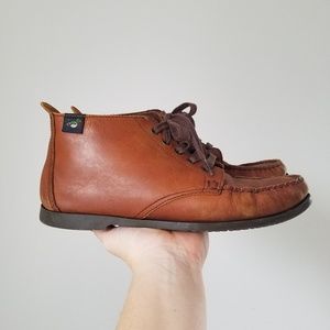 Leather moccasin shoes